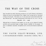 Brochure for Stations of the Cross, 1930-35 at the latest . Stations designed Ian Howgate and the wooden originals carved by William Wheeler.