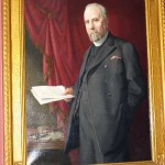 The Revd Charles Douglas. Painting by William Lawson c 1940, frame most likely carved by William Wheeler.